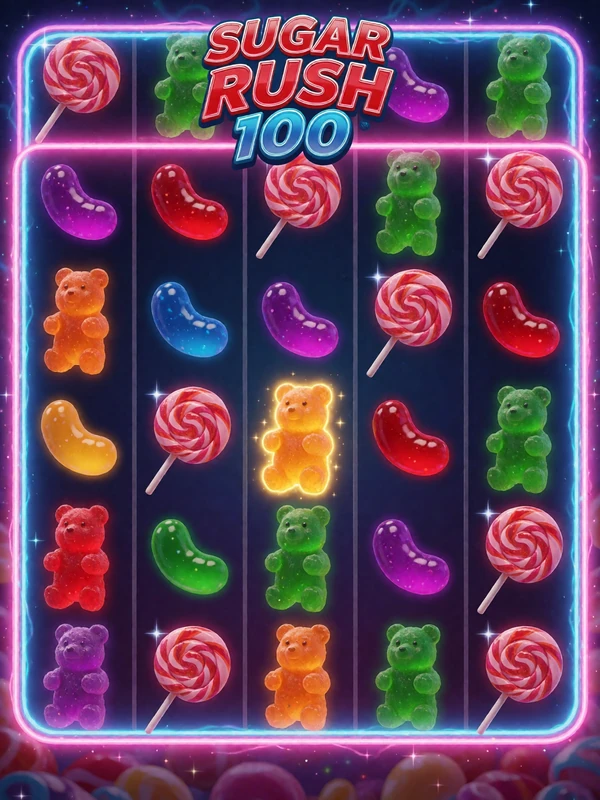 Slot-Cover Sugar Rush 1000 von Pragmatic Play - Candy-Grid mit Multiplikatoren bei 30bet